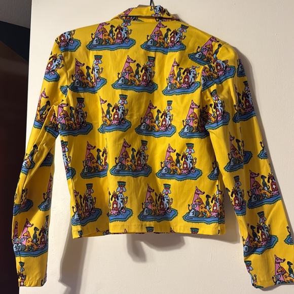 Nooworks Yellow and Blue Graphic Dog Party Jacket - Picture 6 of 6